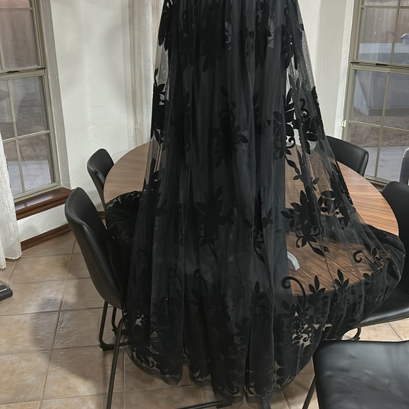 Black Formal/Prom Dress by Windsor. Sz. L Worn once. BUST PROFFESIONALY ALTERED - Picture 6 of 12